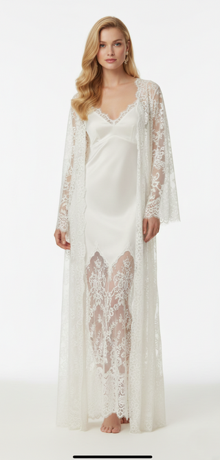 Completo camicia da notte e vestaglia SATIN ARIANNA