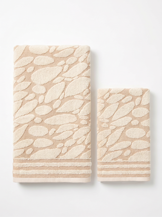 Asciugamani in spugna jacquard set viso e ospite STONE
