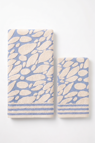 Asciugamani in spugna jacquard set viso e ospite STONE