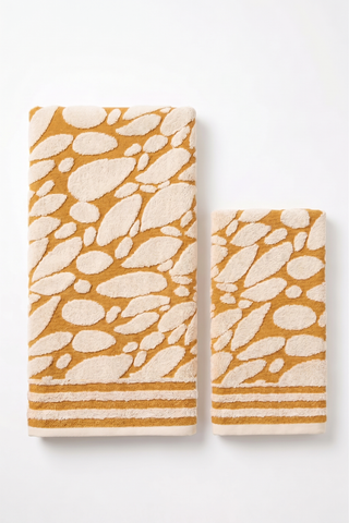 Asciugamani in spugna jacquard set viso e ospite STONE