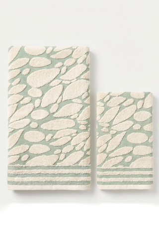 Asciugamani in spugna jacquard set viso e ospite STONE