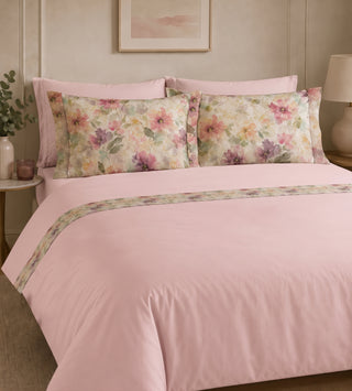 Completo letto matrimoniale con 4 federe e balza digitale SUMBA