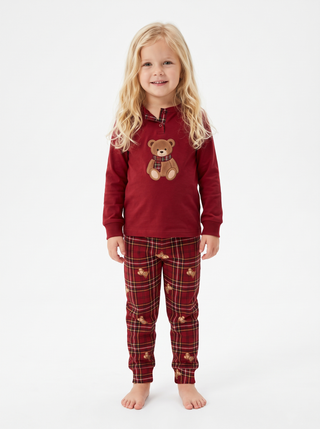 Pigiama bambina in caldo cotone GREW RED