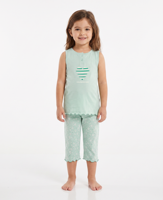 Pigiama bambina capri spallina larga ANAIS