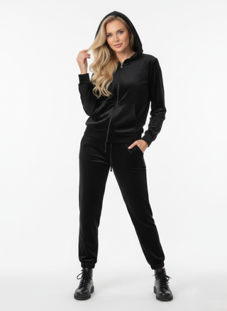 Tuta in velvet con cappuccio T.U.HUMBLE