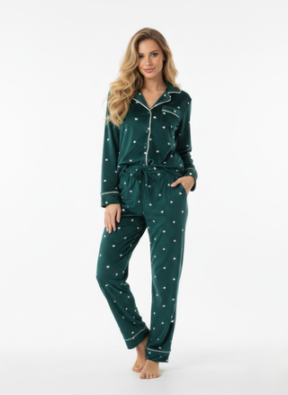 Pigiama donna in velvet aperto HERZ