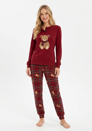 Pigiama donna in caldo cotone GREW RED