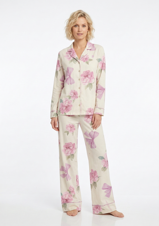 Pigiama donna manica lunga aperto CHLOE