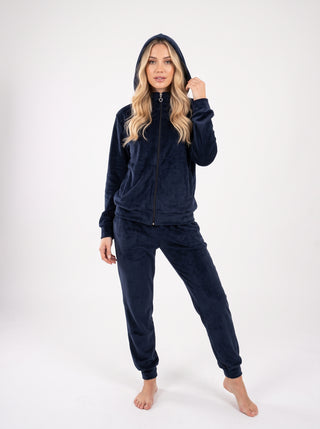 Tuta donna in velvet con cappuccio T.U.HUMBLE